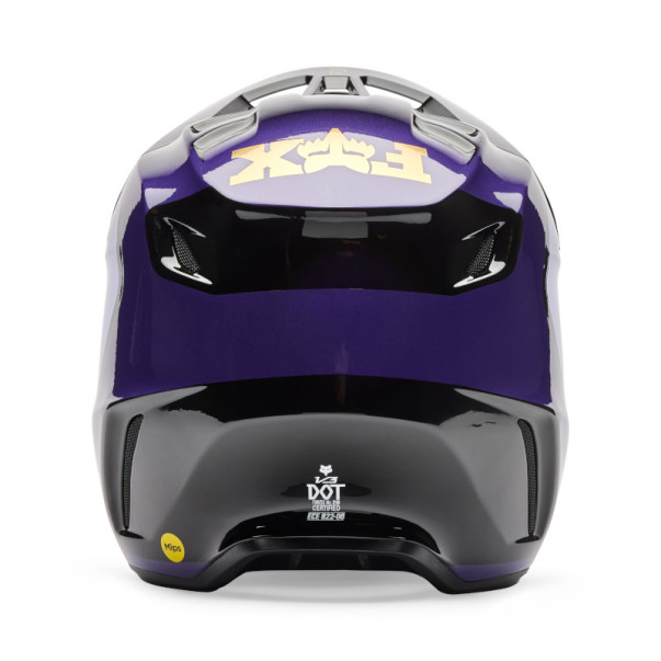 Casque motocross Fox V3 Drip Noir Violet | Casque Fox V3 Drip Violet