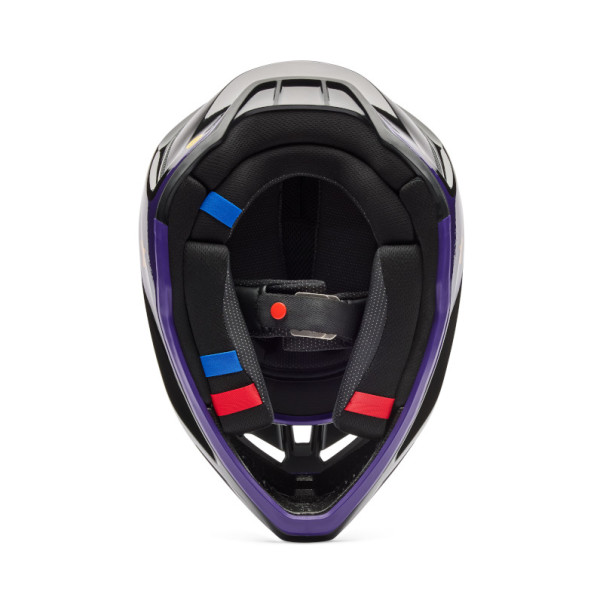 Casque motocross Fox V3 Drip Noir Violet | Casque Fox V3 Drip Violet