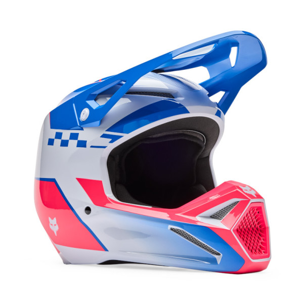 Casque Fox Enfant V1 COLLECT Bleu Rose 2026 | Casque motocross junior
