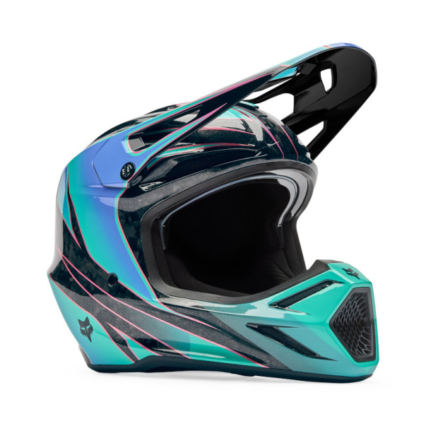 Casque cross Fox V3 RS CANVAS Aqua