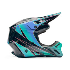 Casque motocross Fox V3 RS CANVAS Aqua | Casque Fox V3 RS CANVAS Aqua