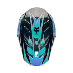 Casque motocross Fox V3 RS CANVAS Aqua | Casque Fox V3 RS CANVAS Aqua