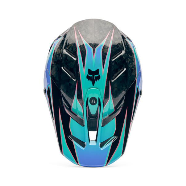 Casque motocross Fox V3 RS CANVAS Aqua | Casque Fox V3 RS CANVAS Aqua