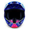 Casque motocross Alpinestars SM-7 CAST Bleu Rose Jaune Fluo | SM-7 CAST