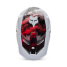 Casque cross Fox V1 KAIROS Blanc Rouge Fluo 2026 | Casque Fox V1 KAIROS