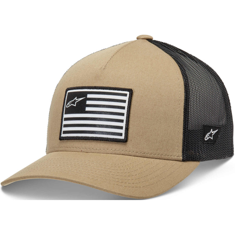 Casquette Alpinestars FLAG Snapback Beige Noir