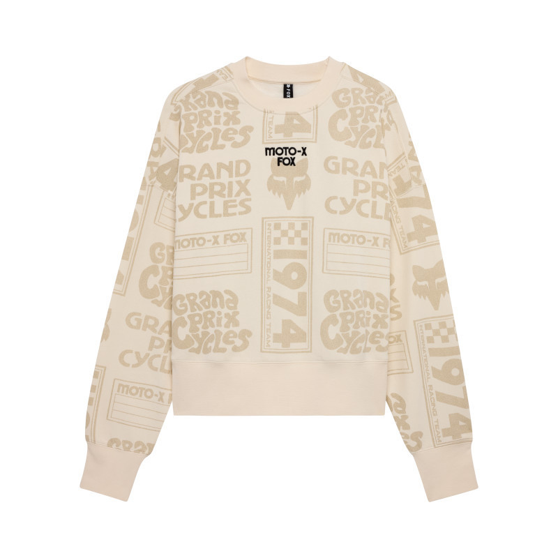 Pull Fox Femme CIRCA 74 Oversize Blanc cassé