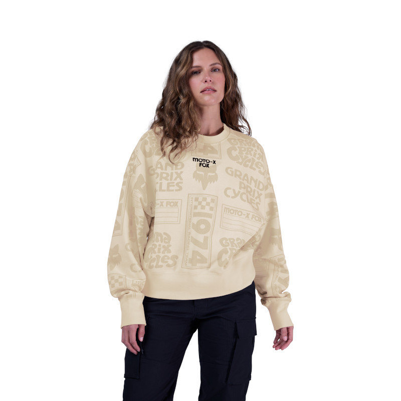 Pull Fox Femme CIRCA 74 Oversize Blanc cassé | Sweat Fox Femme CIRCA 74