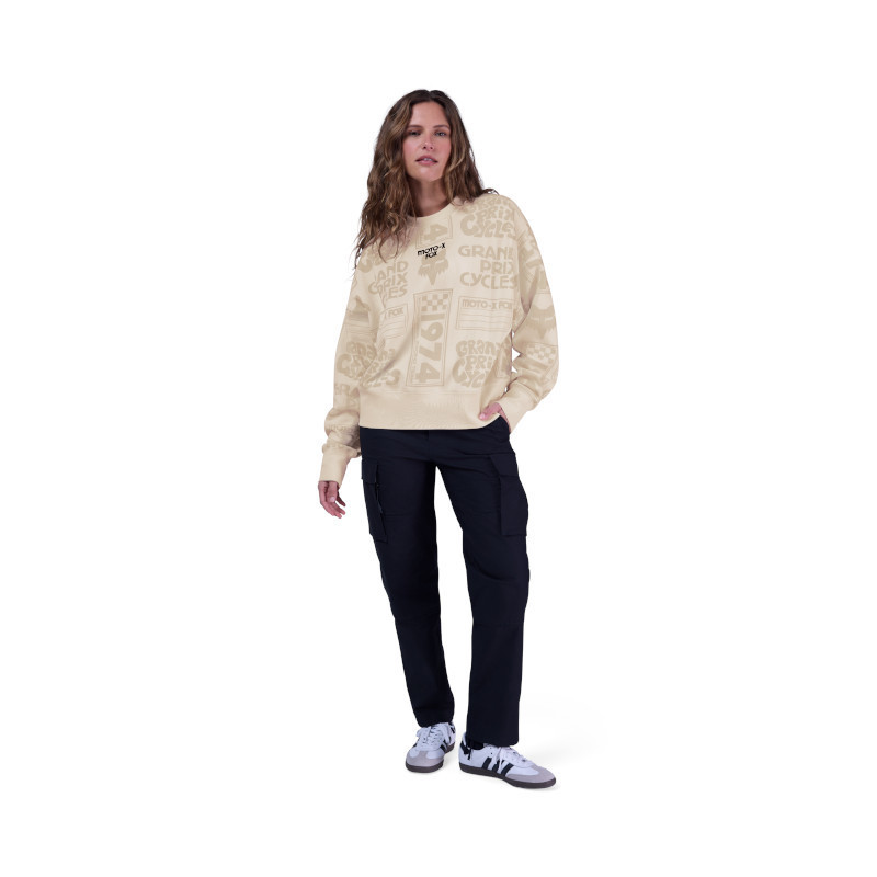 Pull Fox Femme CIRCA 74 Oversize Blanc cassé | Sweat Fox Femme CIRCA 74
