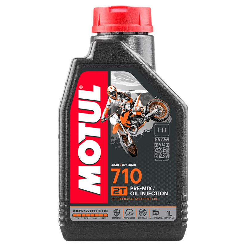 Huile MOTUL 710 2T 100 % Synthèse – 1L