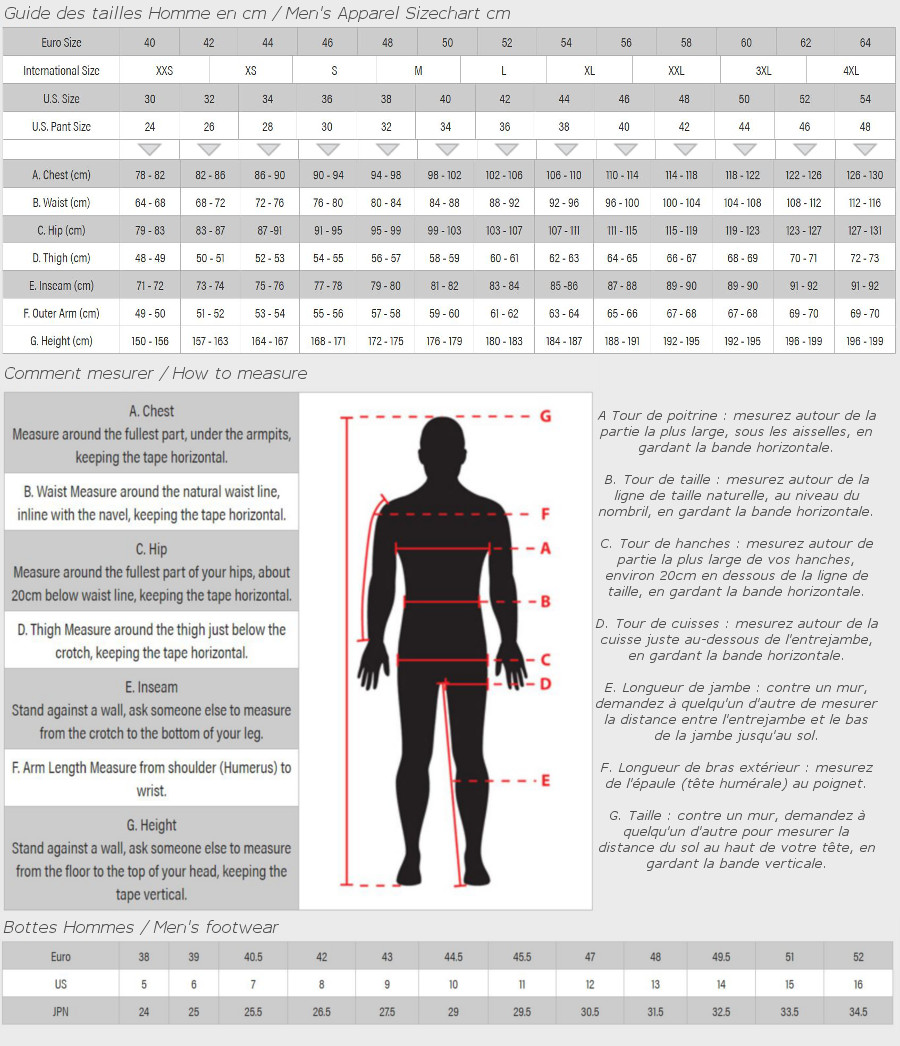 GUIDE DES TAILLES